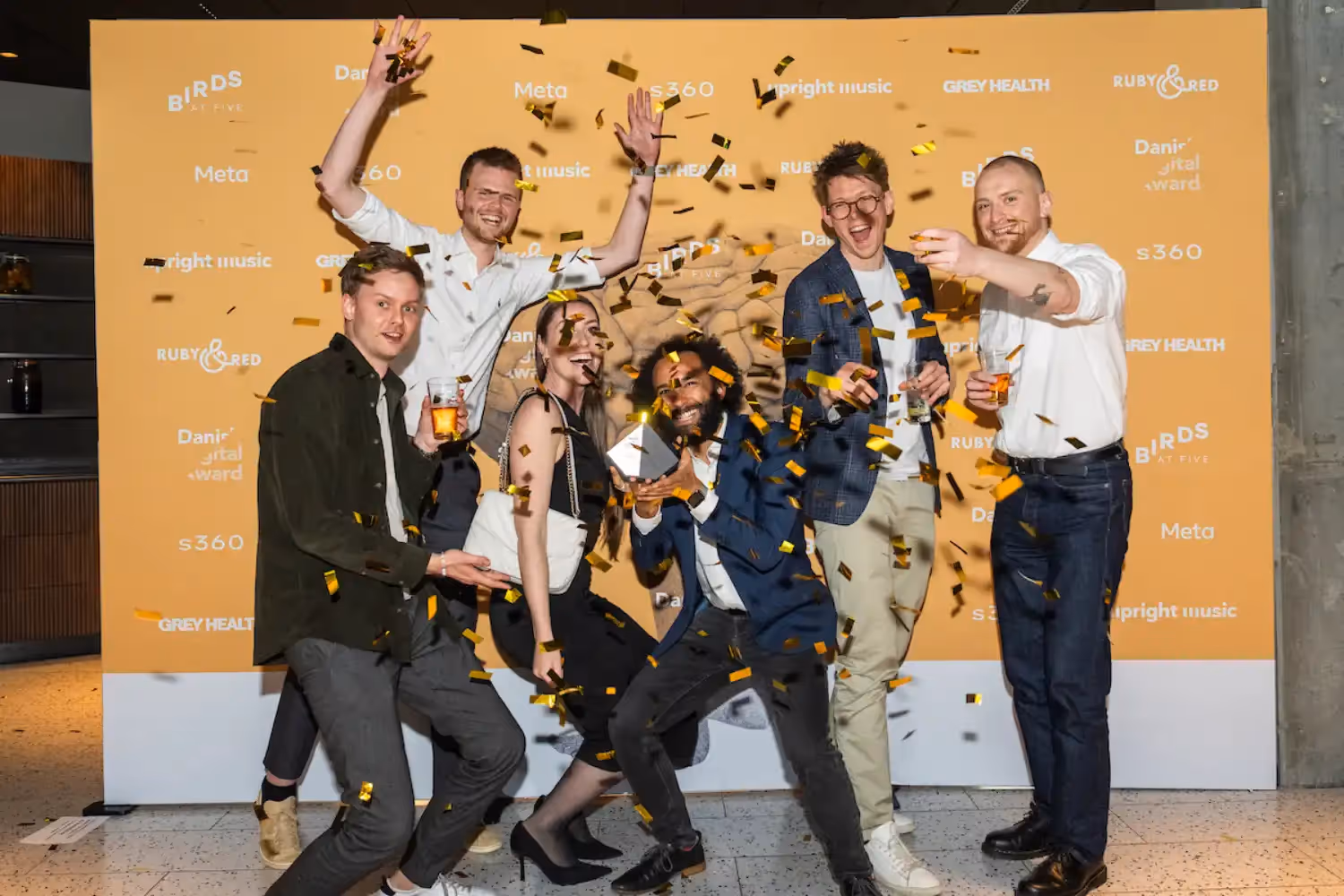Kvalifik being very happy to win a prize in Digital Business Transformation in Danish Digital Award