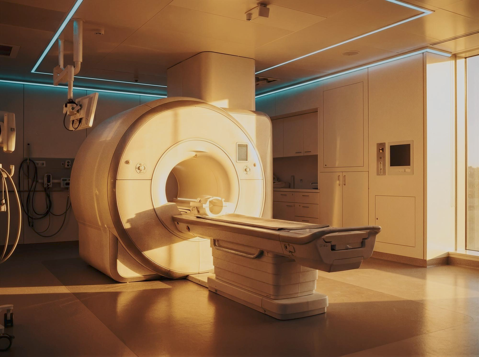 MRI scanner in a softly lit imaging suite at Lifetime Performance Medicine in Los Gatos
