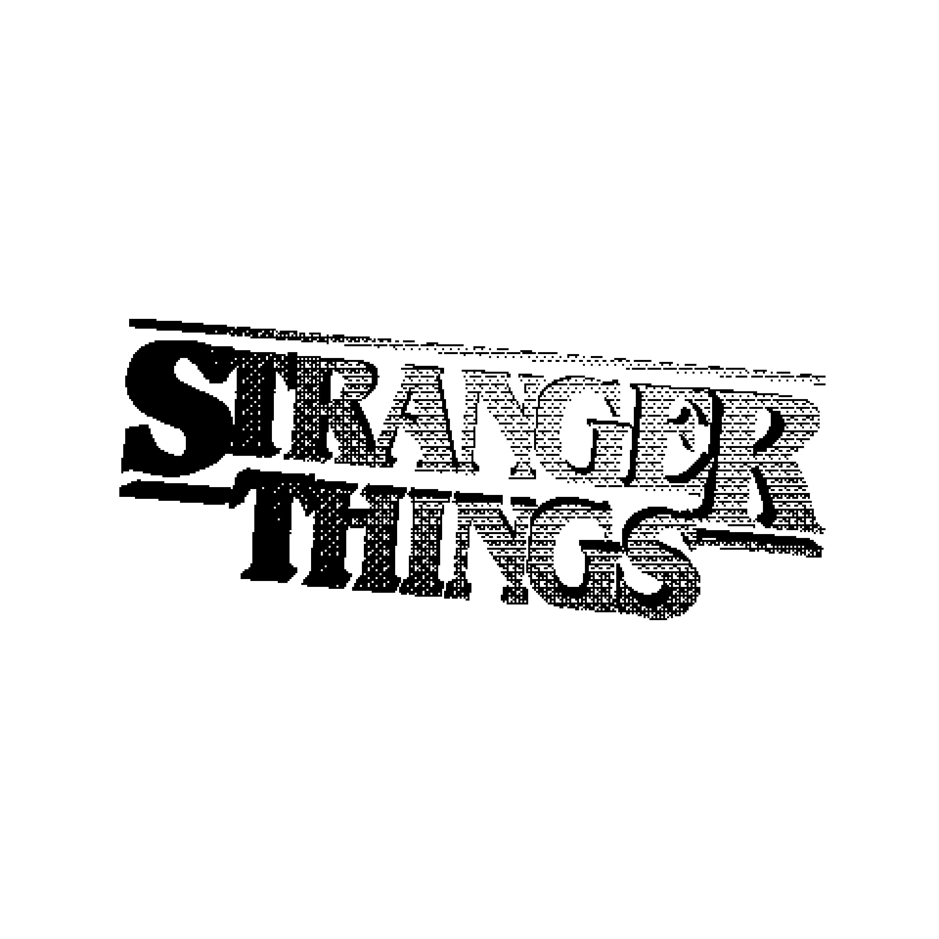 GIF of 3D Stranger Things Logo