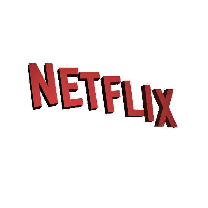GIF of 3D Netflix Logo