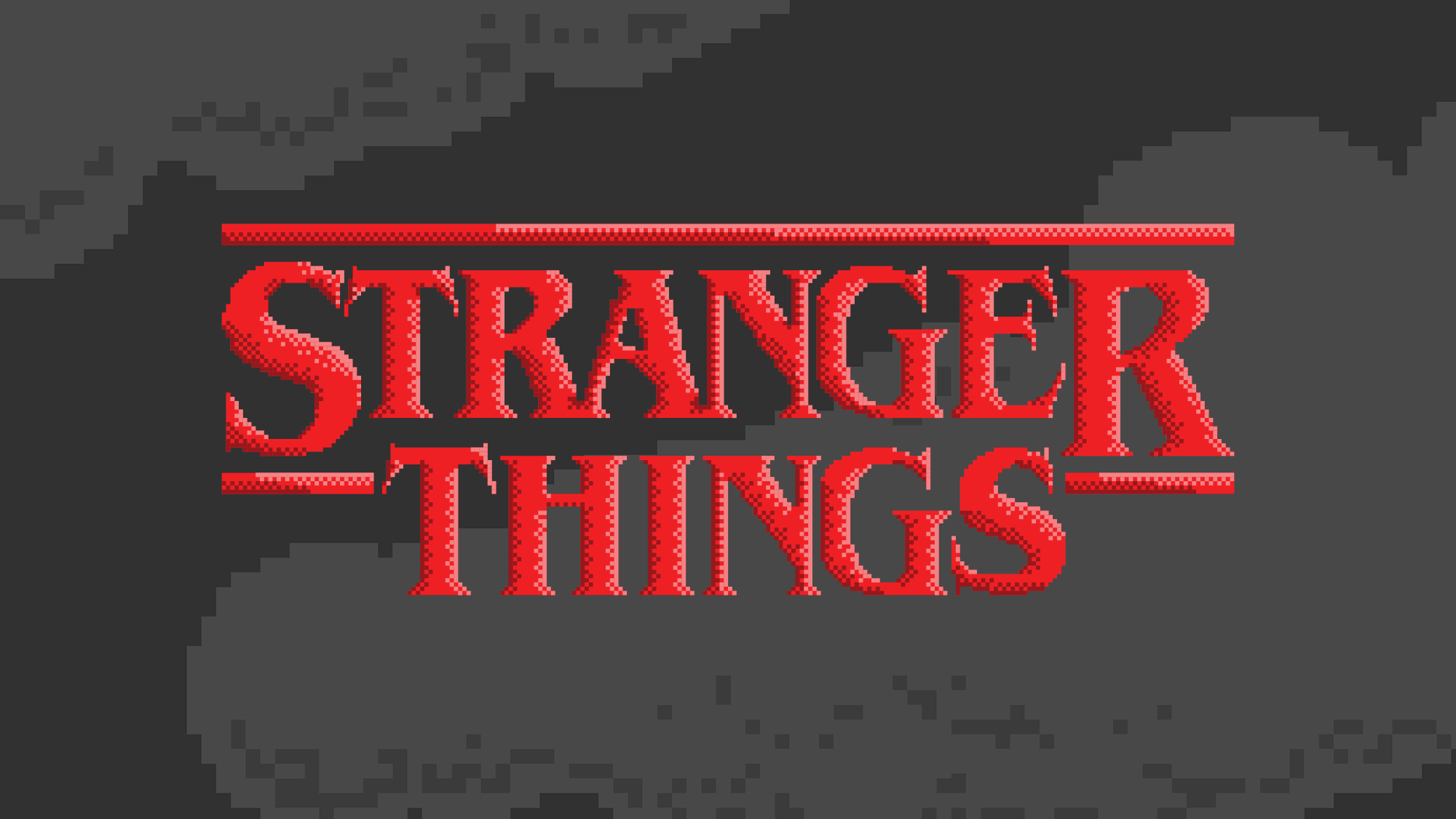 Stranger Things Pixel Logo Gif
