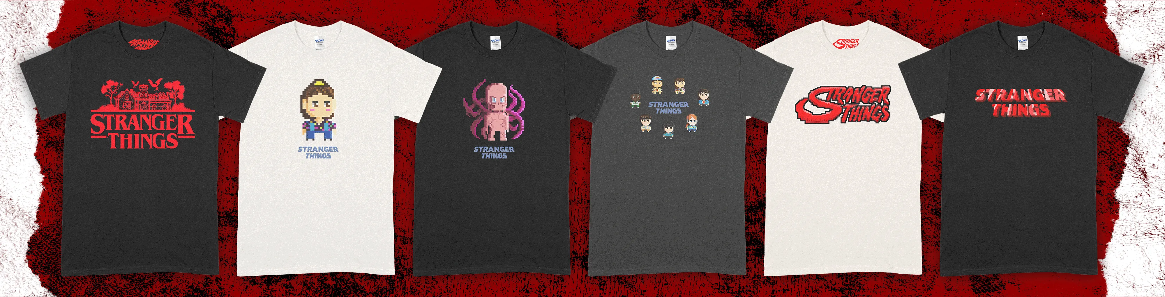 Stranger Things Shirt Mocks