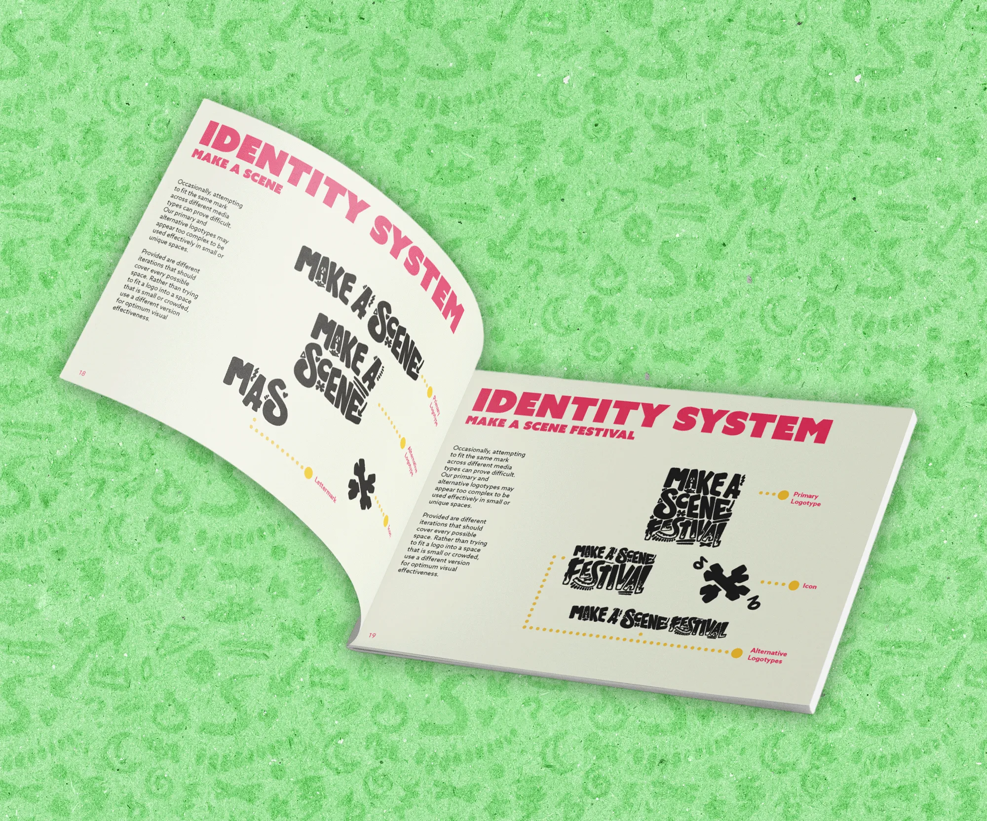 Mockup of Make a Scene style guide