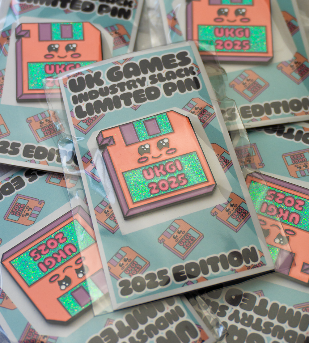 Image of the UK Games Industry charity pin