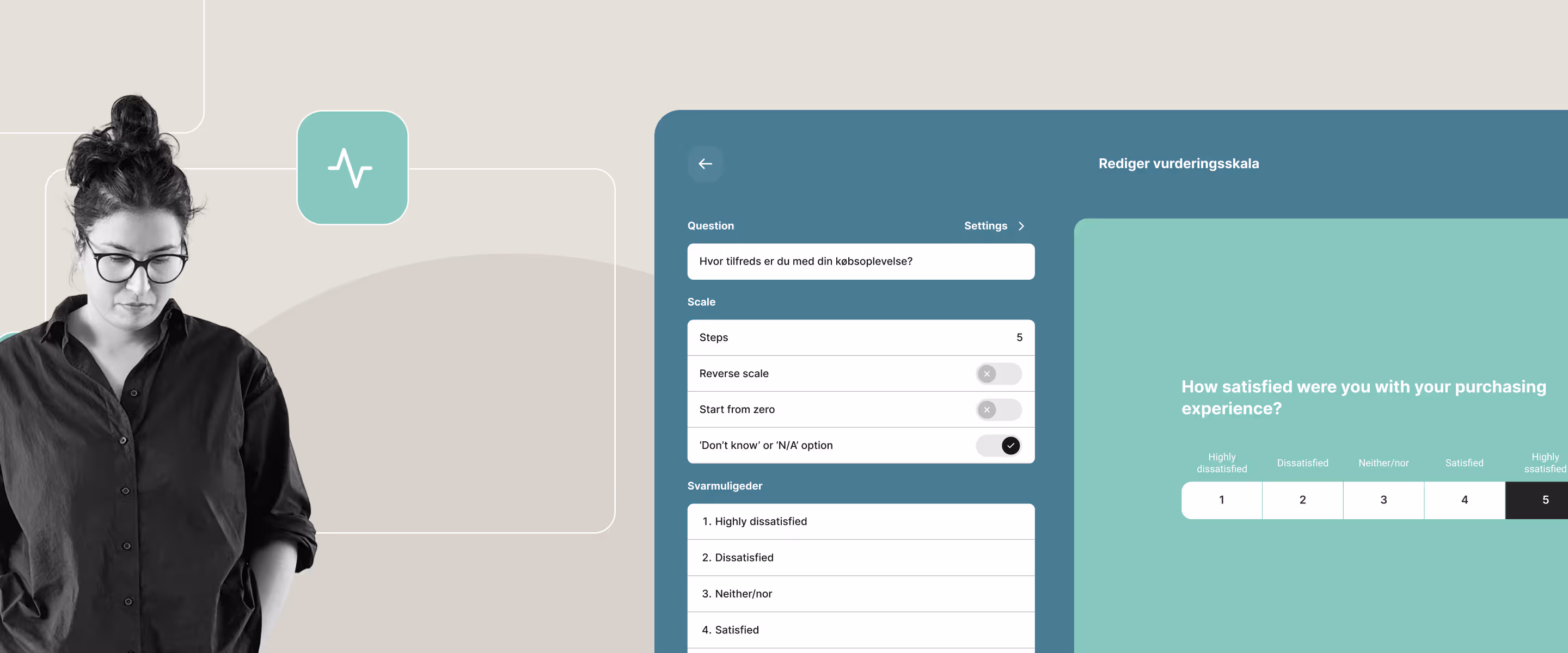 A visual of people and graphic shapes that supports the theme of designing effective and user-friendly questionnaires.