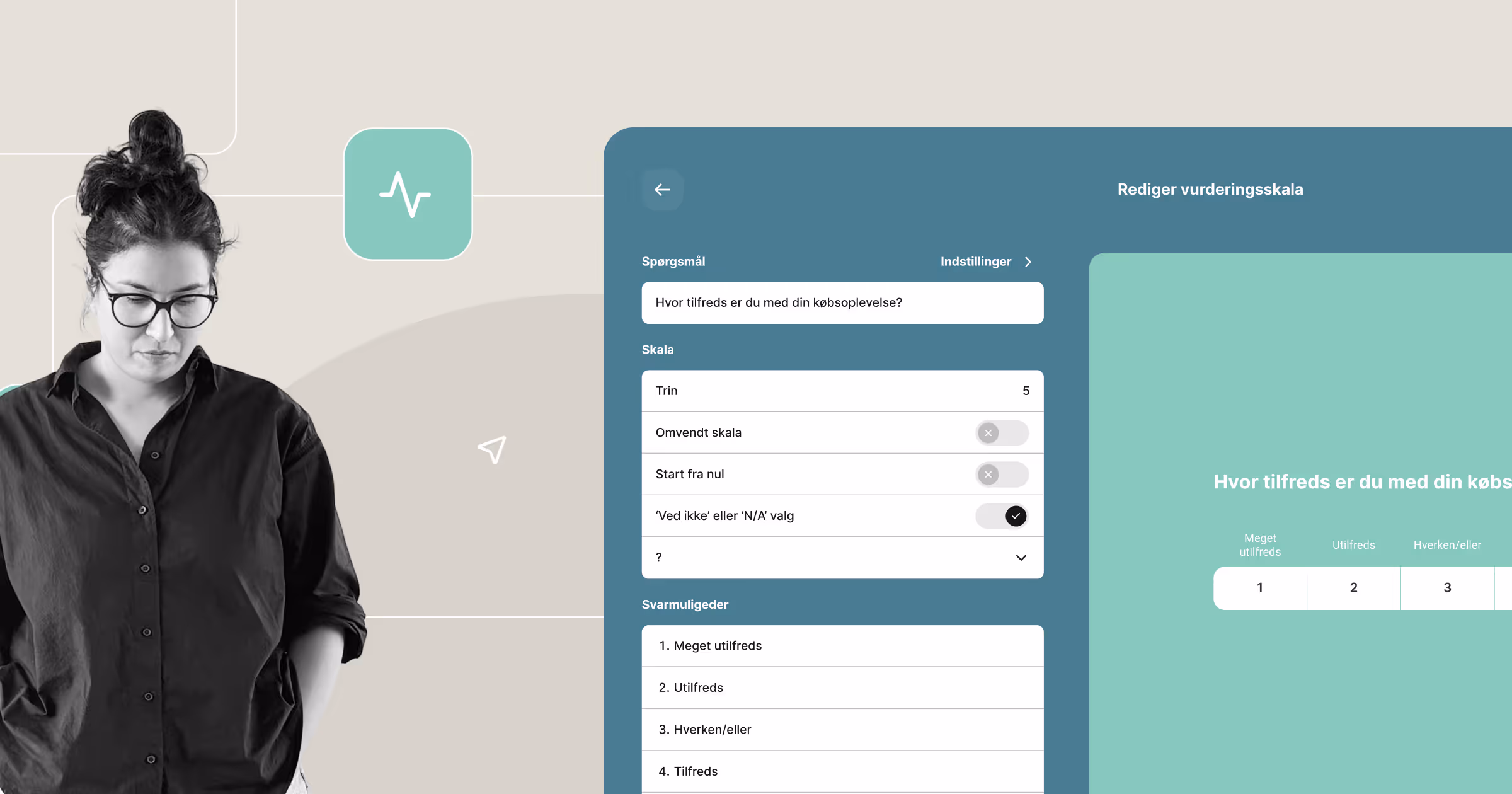A visual of people and graphic shapes that supports the theme of designing effective and user-friendly questionnaires.