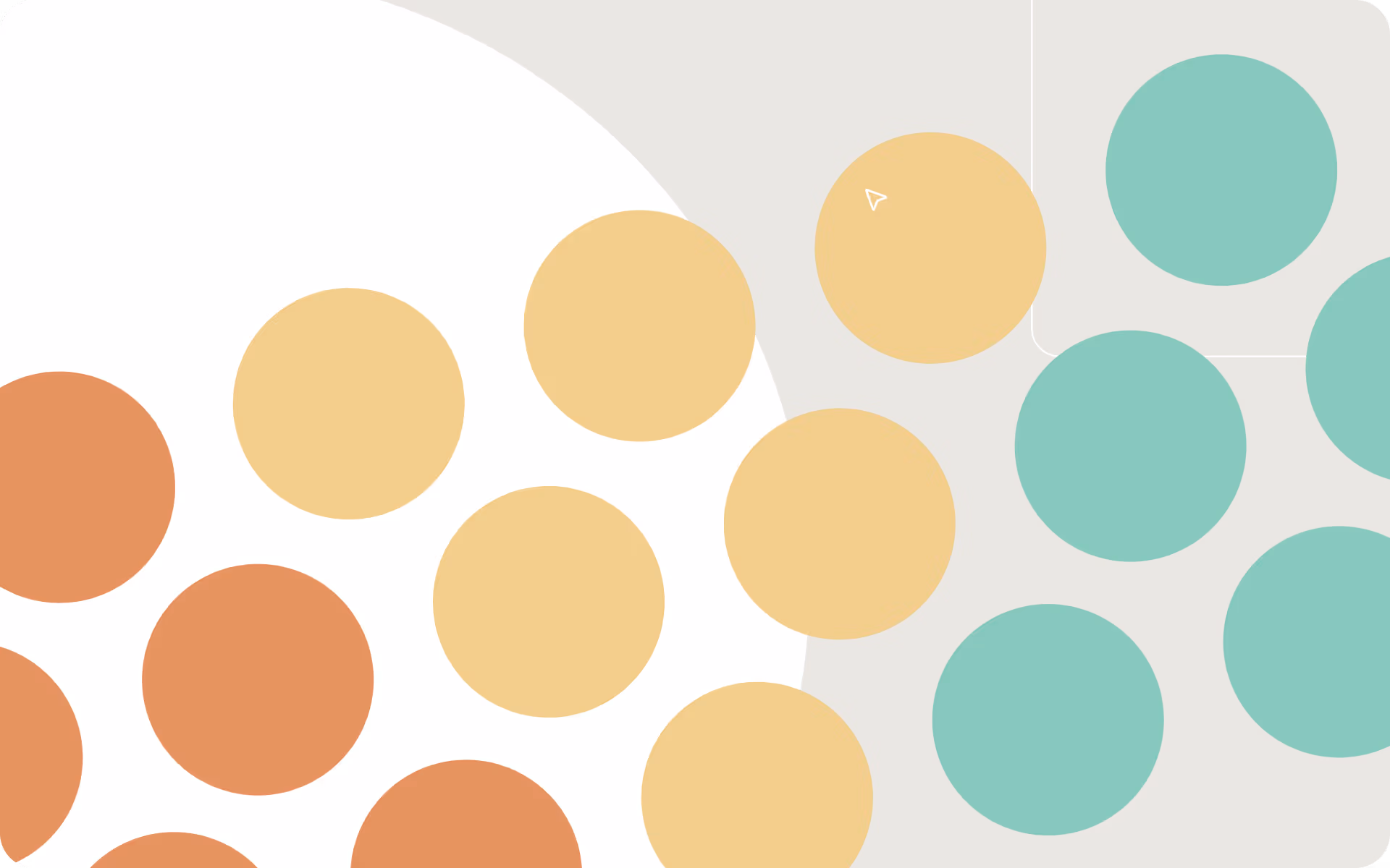Abstrakt grafik med orange, gula och gröna cirklar som symboliserar Net Promoter Score-grupperna – kritiker, passiva och ambassadörer.