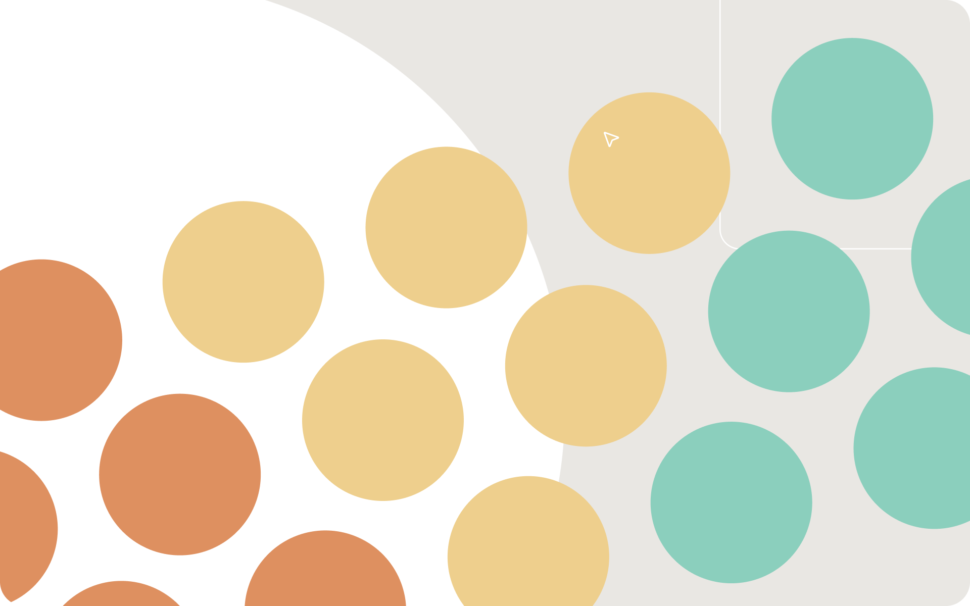 Abstrakt grafik med orange, gula och gröna cirklar som symboliserar Net Promoter Score-grupperna – kritiker, passiva och ambassadörer.