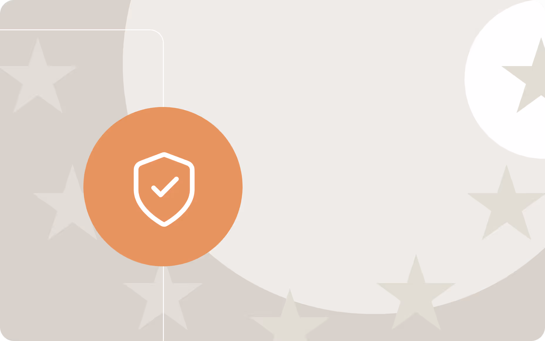 Illustration med sköldikon som representerar GDPR-efterlevnad i Enalyzer, inklusive dataskydd, åtkomstkontroll och säker hantering av personuppgifter.