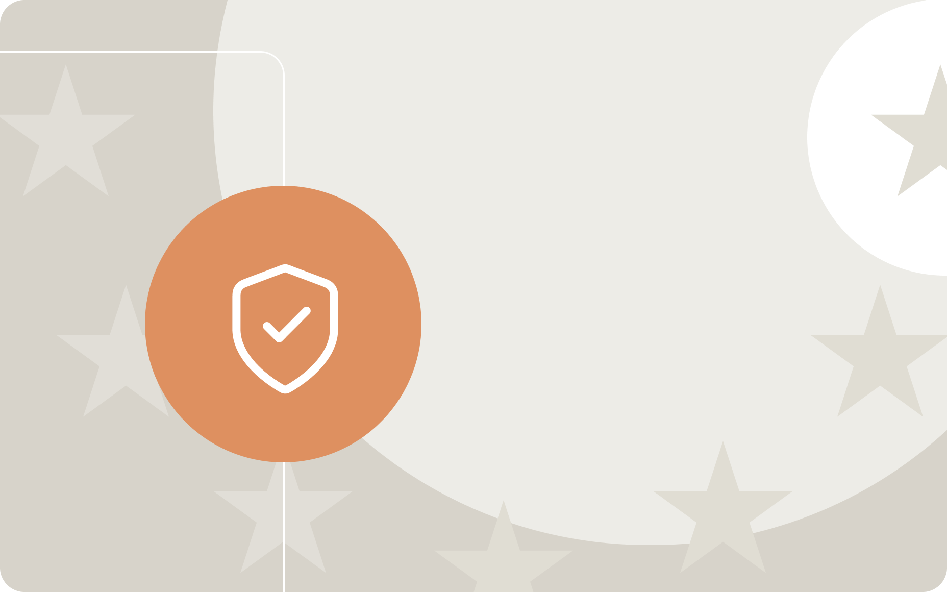 Illustration med sköldikon som representerar GDPR-efterlevnad i Enalyzer, inklusive dataskydd, åtkomstkontroll och säker hantering av personuppgifter.