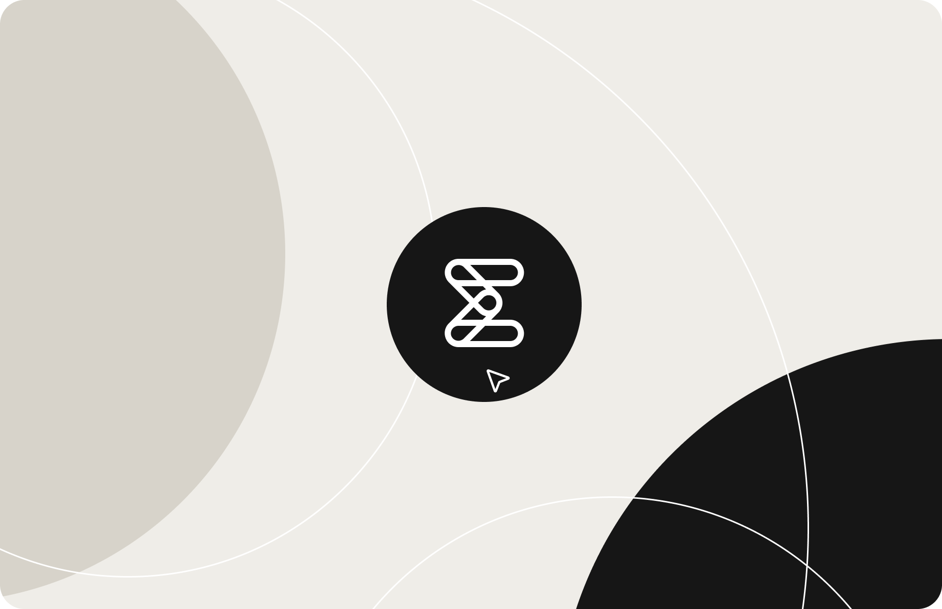 Abstract illustration with the Enalyzer symbol centered, representing Enalyzer as a partner supporting continuous measurement, insight, and action over time.