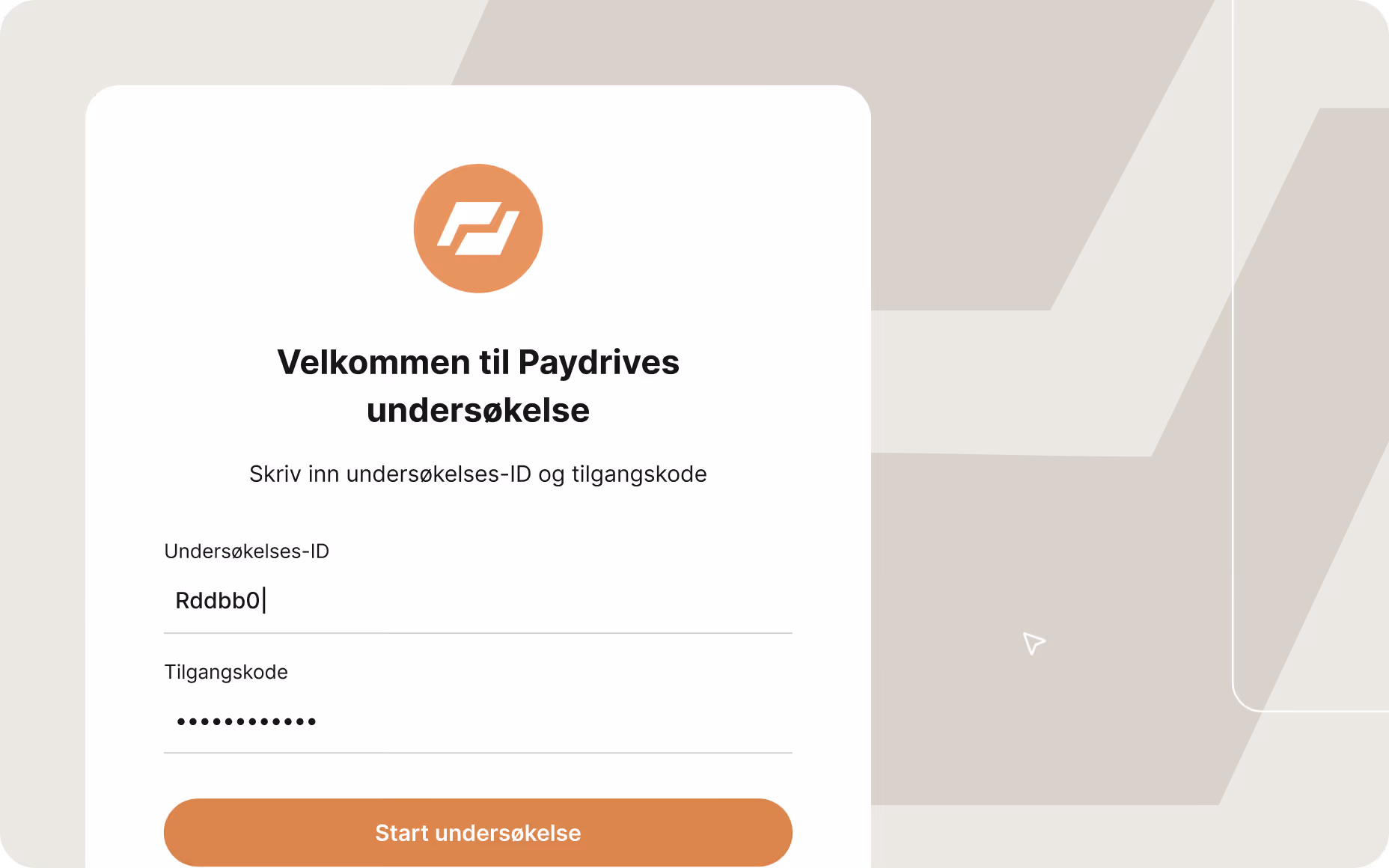 Profilerad enkätinloggning i Enalyzer som visar hur åtkomst kan kontrolleras och begränsas till utvalda deltagare — en viktig del av GDPR-kompatibla enkäter.