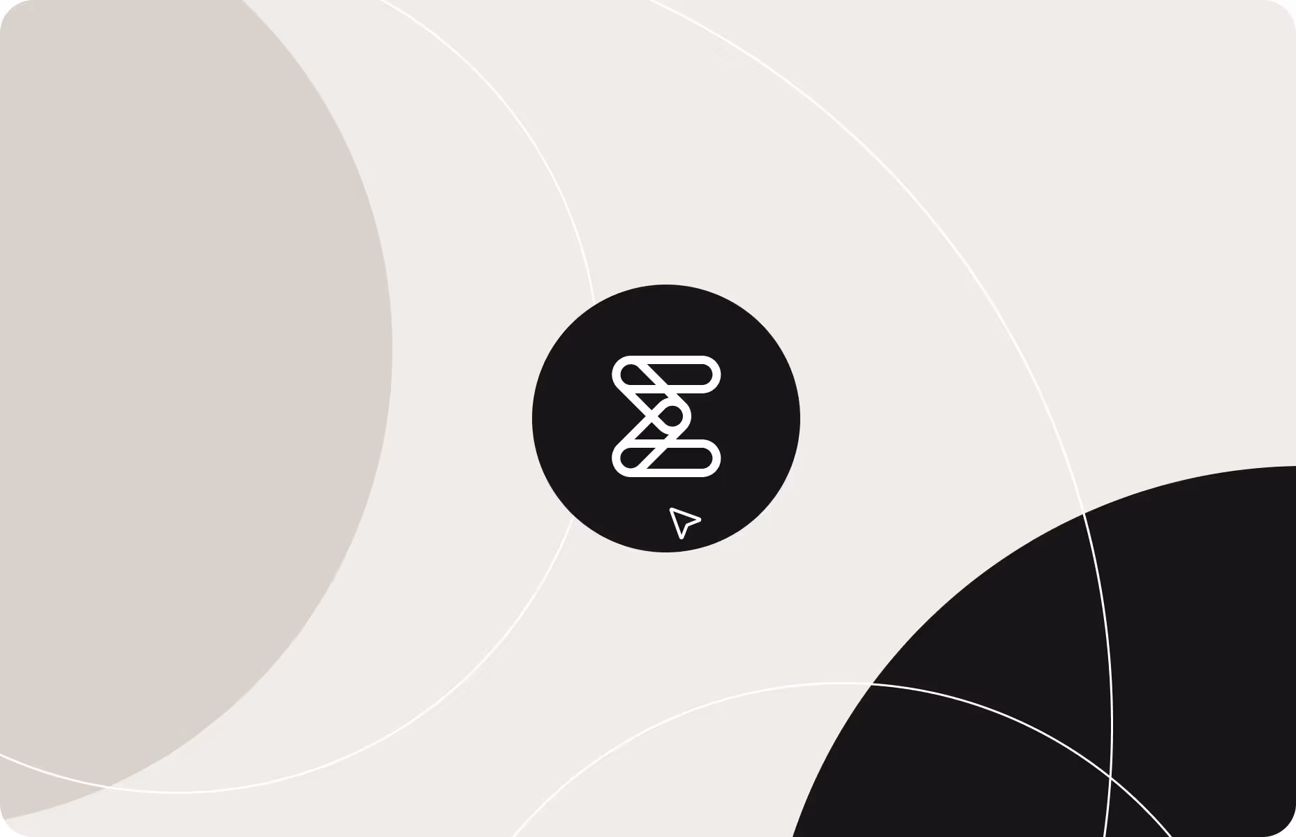 Abstrakt illustrasjon med Enalyzer-symbolet i sentrum som representerer Enalyzer som partner for kontinuerlig måling, innsikt og handling over tid.