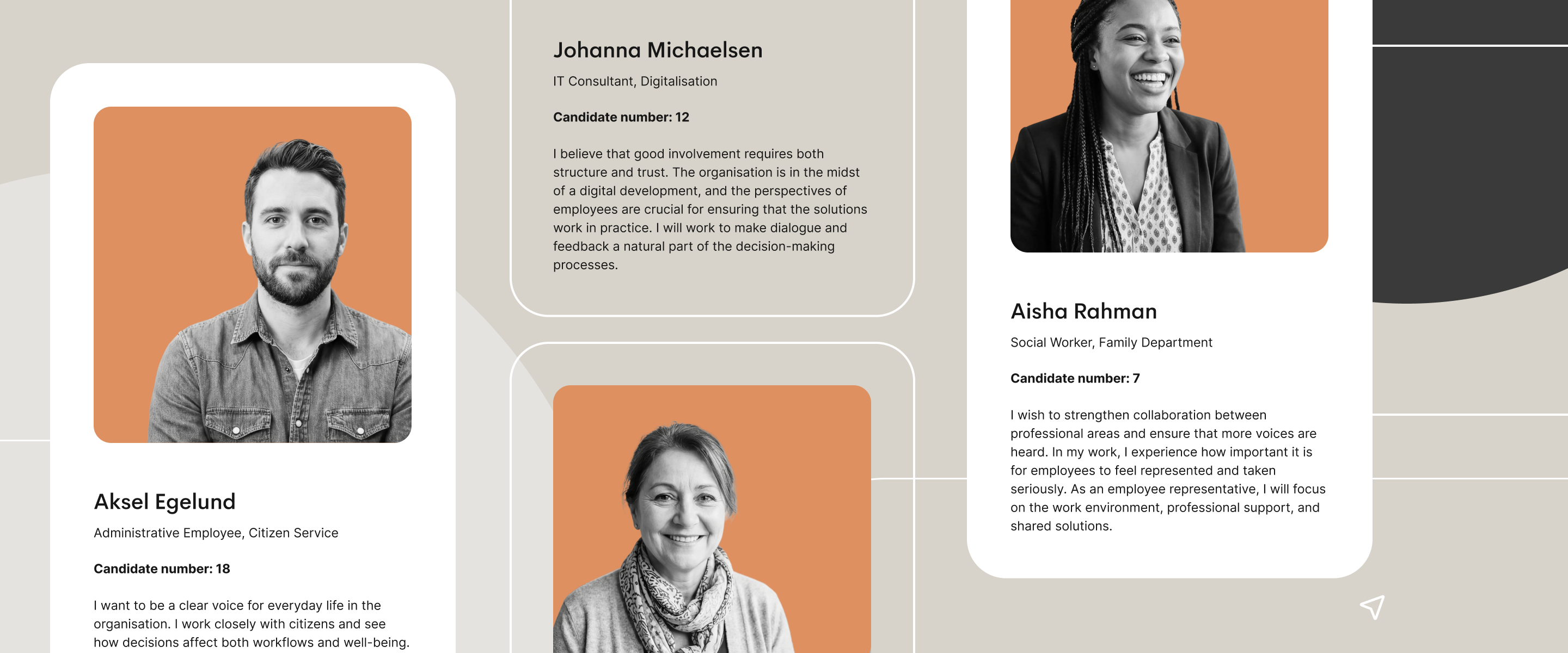 A snapshot of the co-driver selection