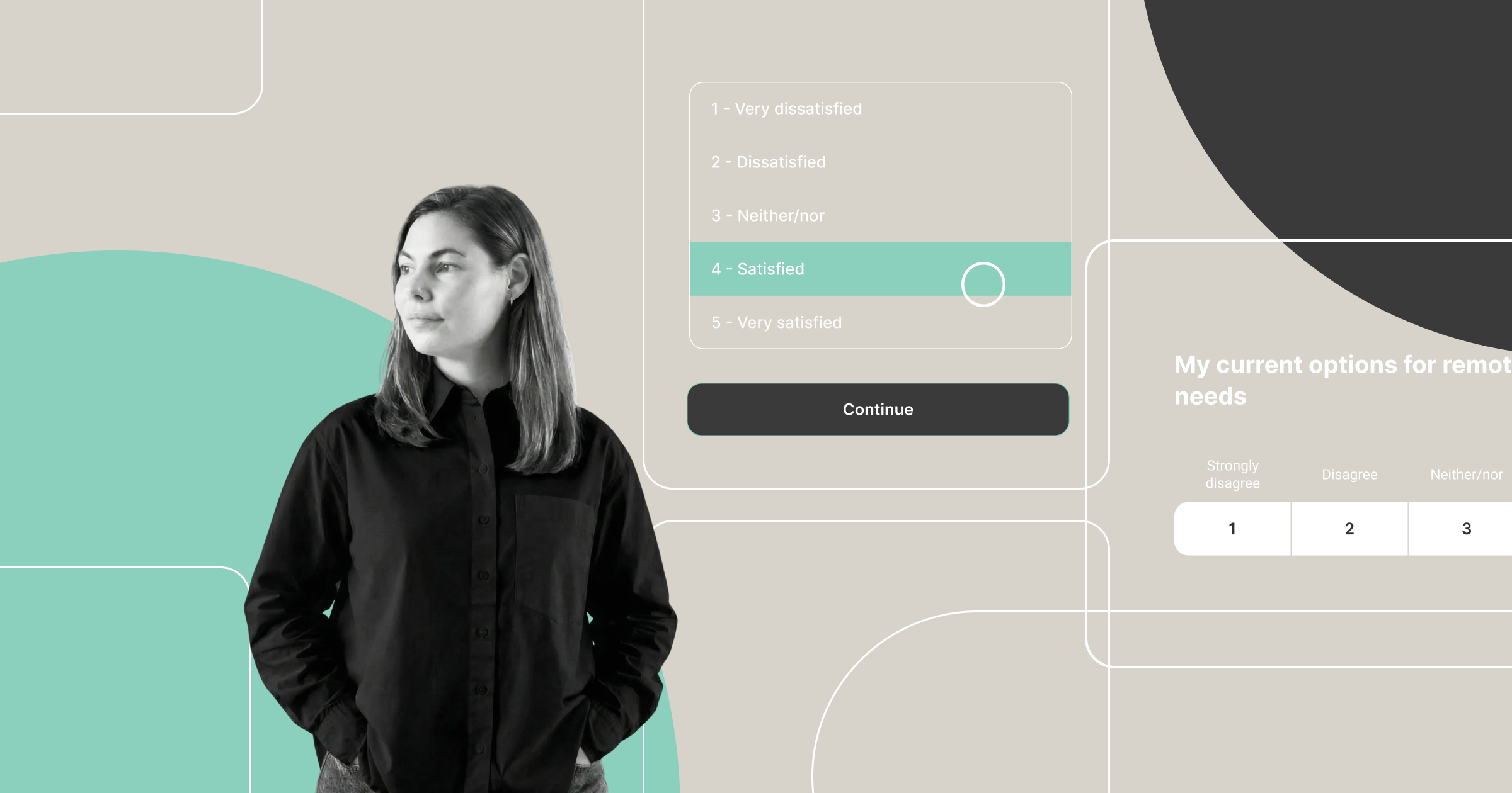 An employee responds to a survey on working from home via a digital questionnaire – an illustration of ongoing well-being surveys and employee feedback.
