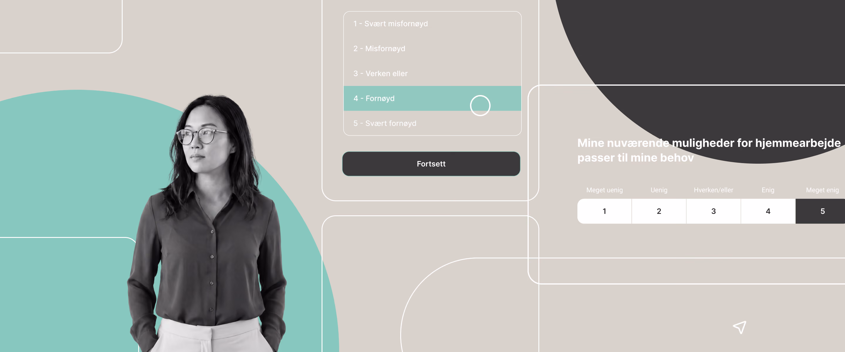 En ansatt svarer på en undersøkelse om å jobbe hjemmefra via et digitalt spørreskjema - en illustrasjon av pågående trivselsundersøkelser og tilbakemeldinger fra ansatte.