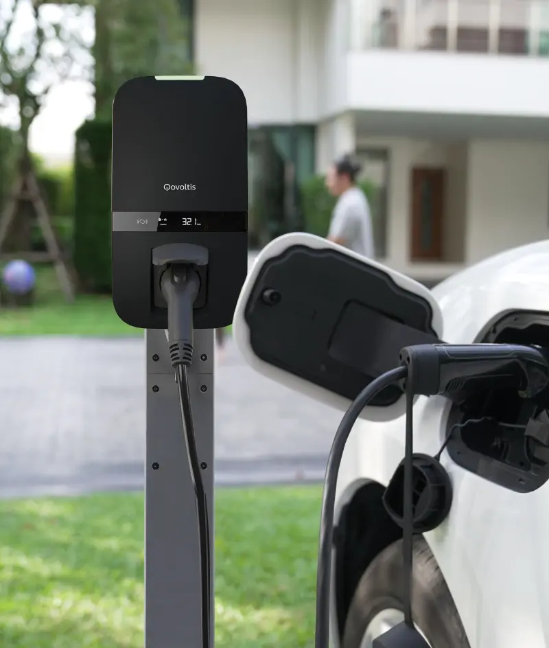 Qobox P, borne de recharge Made in Europe garantie 7 ans — installée au domicile, pour particuliers et collaborateurs d'entreprise