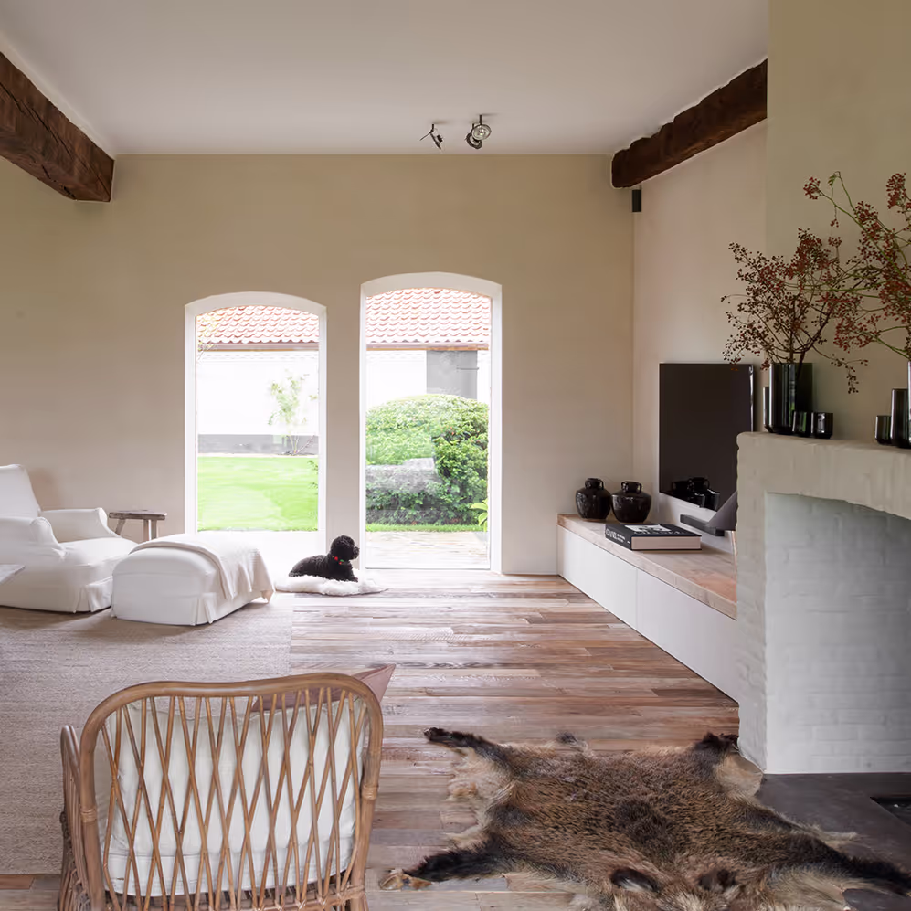 Een mooie gerenoveerde woonkamer
