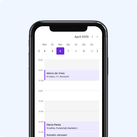Phone with a calendar example