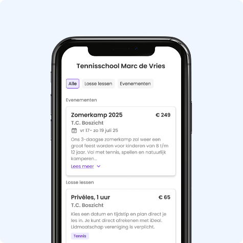 Phone with product overview example