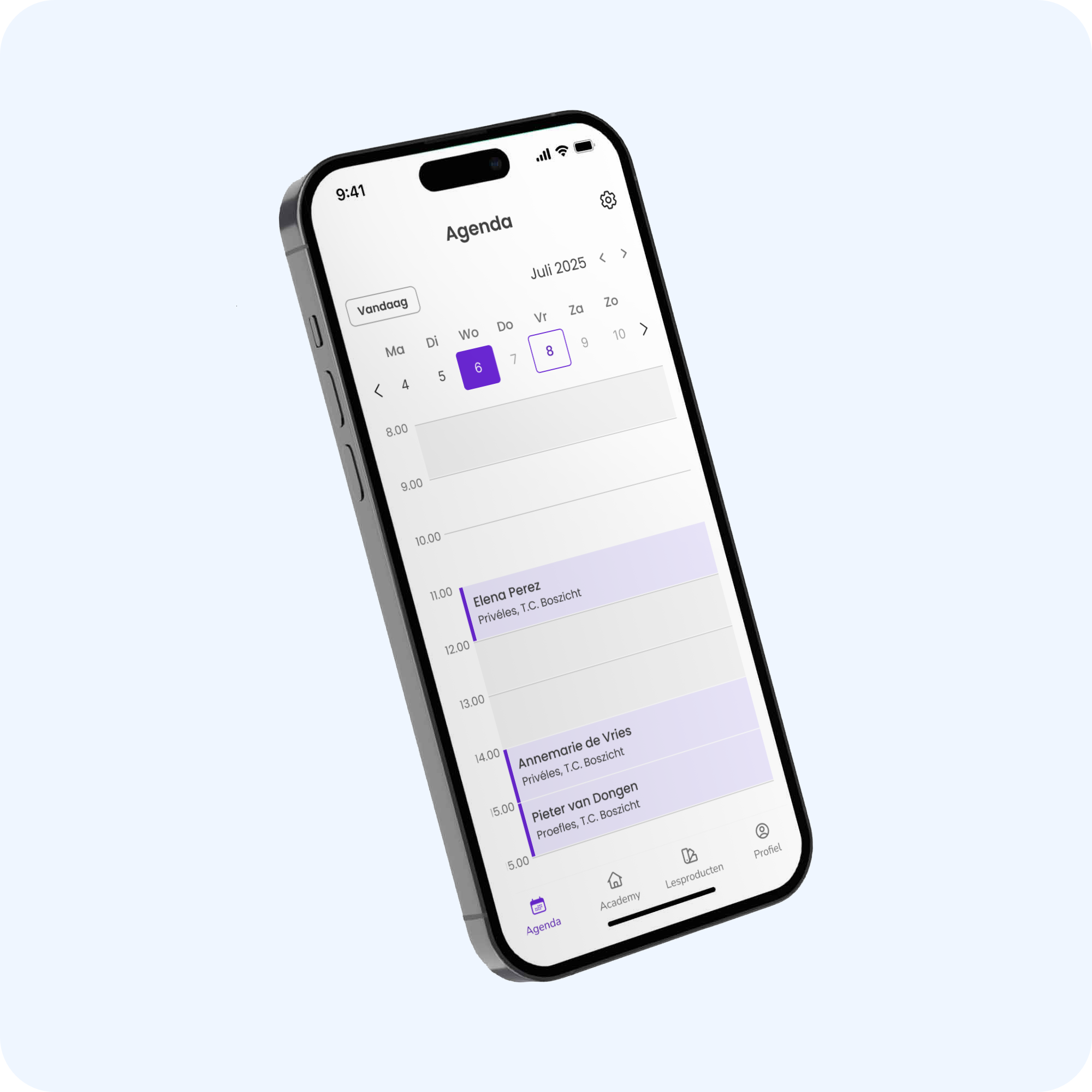 Mobile phone with calendar
