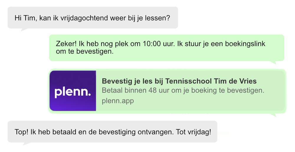 Example of WhatsApp conversation between teacher and player.