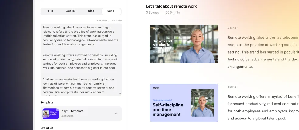 Synthesia AI Script Generator poster