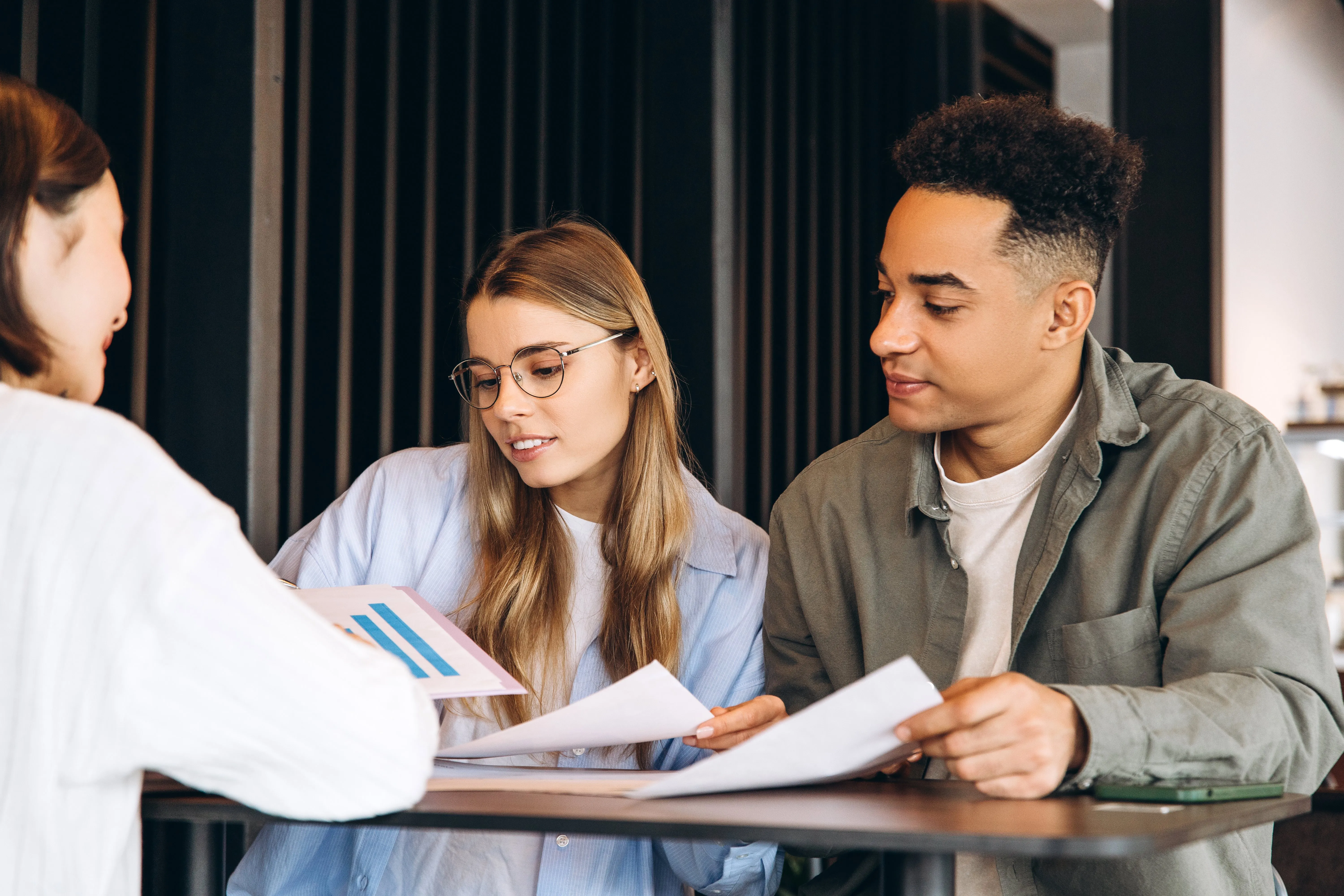 hand raised by a student