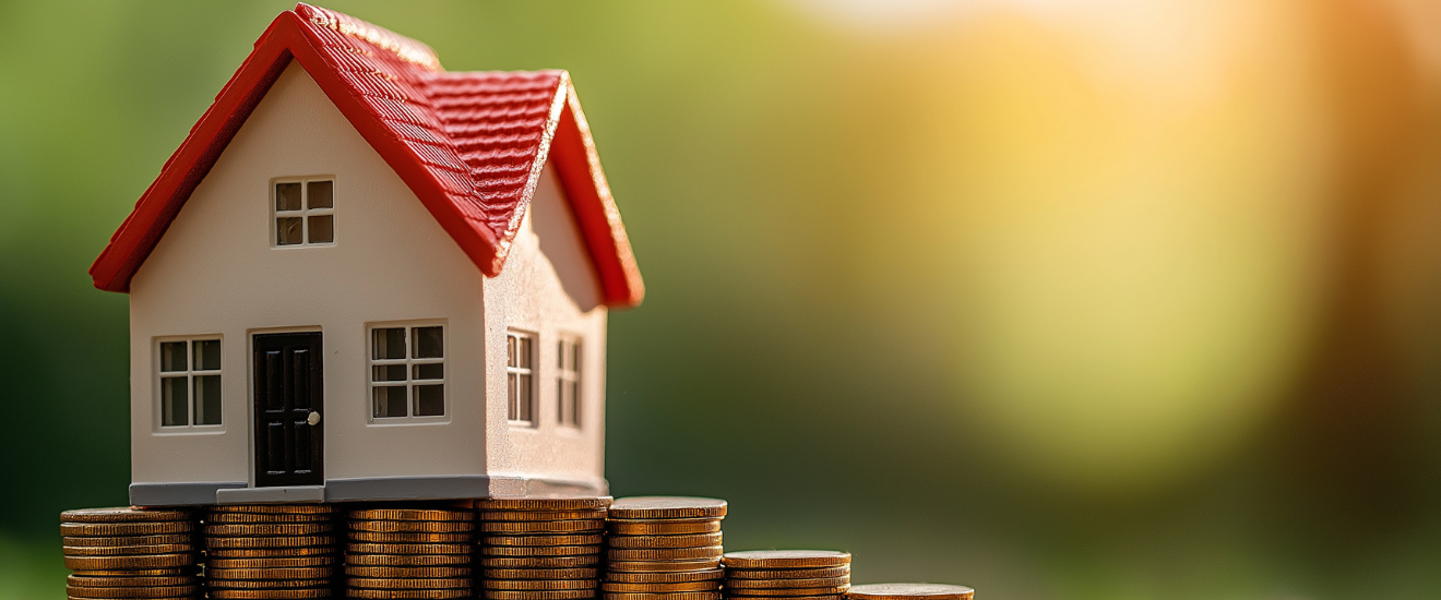 Image of a house built on a strong financial foundation