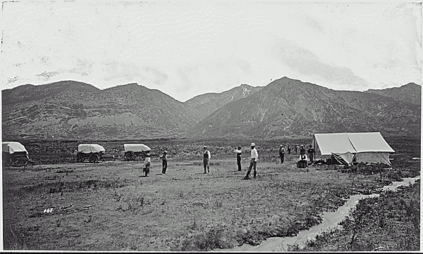 Land Surveying Camp in Ogden Utah, 1876 (image from U.S. National Archives)