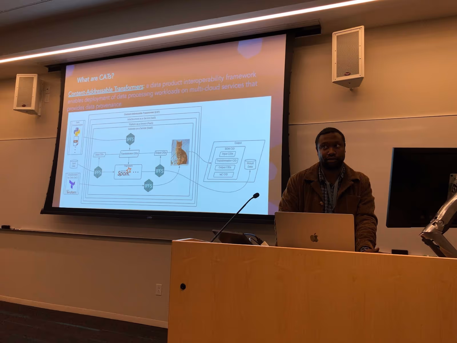 BSci Research Engineer, Joshua Jodesty, presenting on CATs at PyData NYC 2022