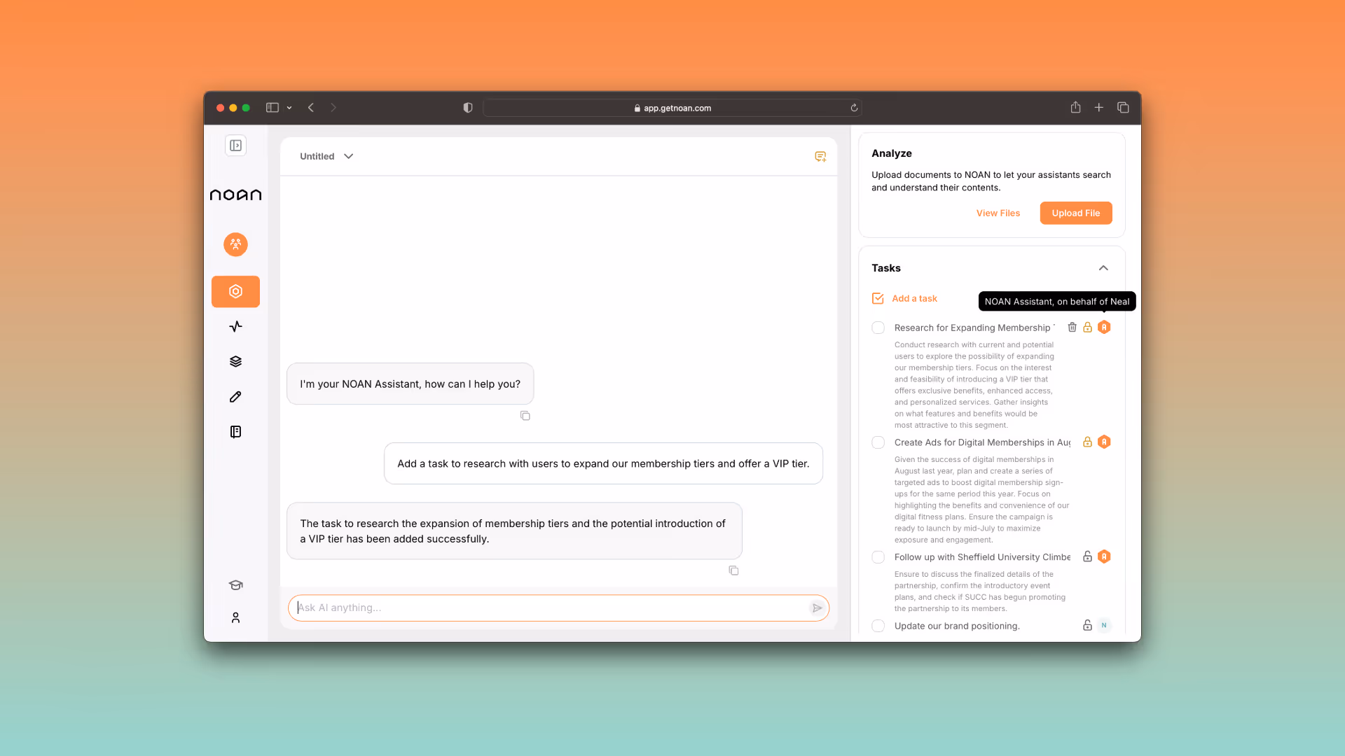 Creating and updating using the AI assistant