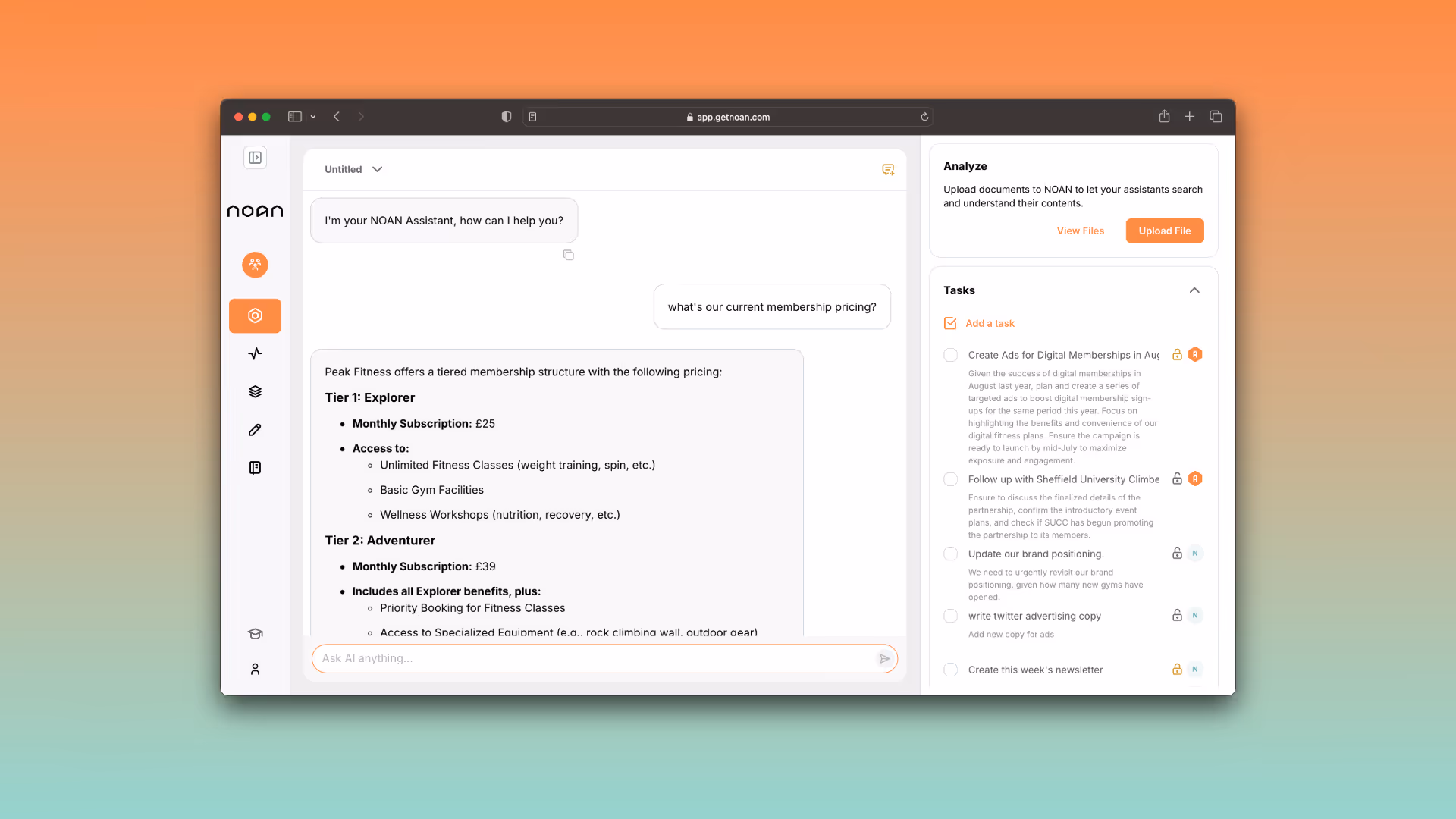 Working with the AI assistant