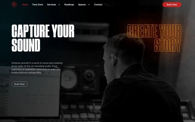 Website screenshot r&r studios