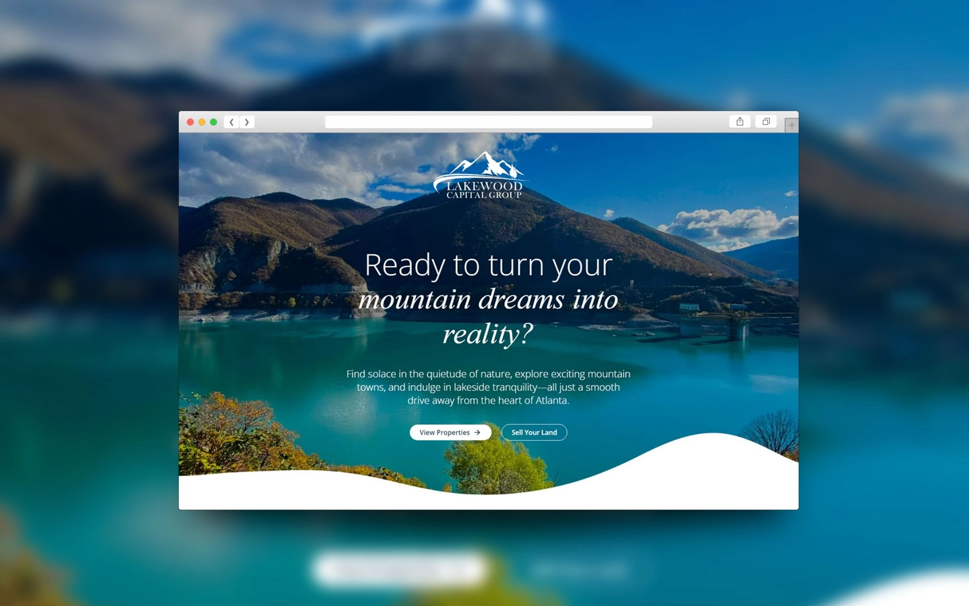 Laptop with a mockup of a website