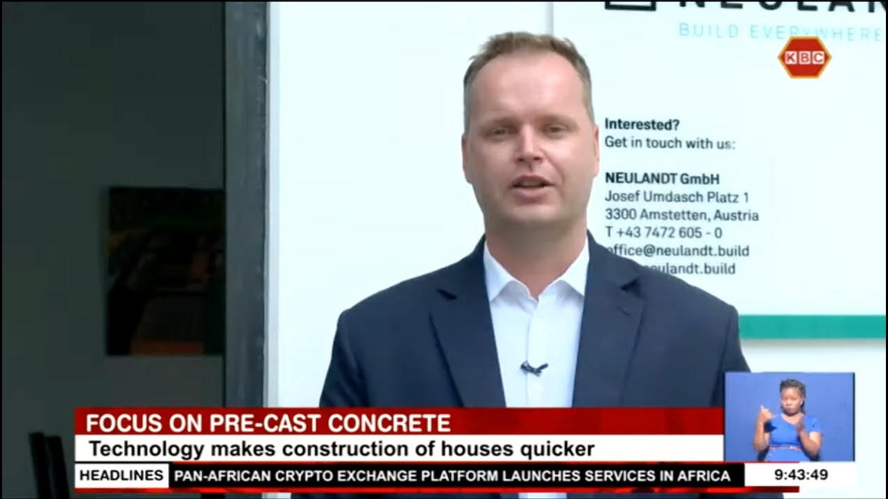 Holger Vogt's Interview on KBC on the Precast Concrete House Building Technology in Kenya