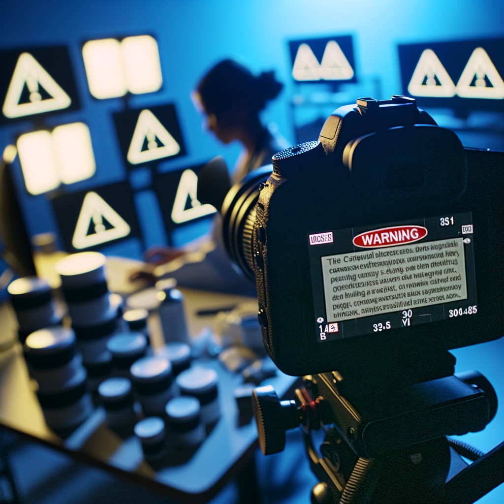 Professional healthcare workspace illustrating warning signs