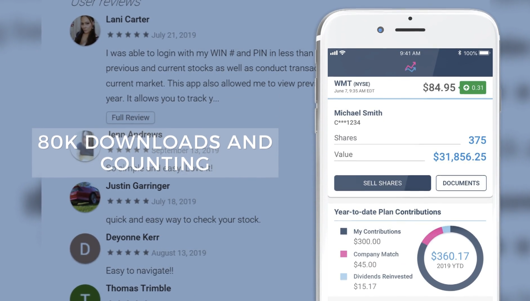Amazon ESPP app daily stock plan contribution screens