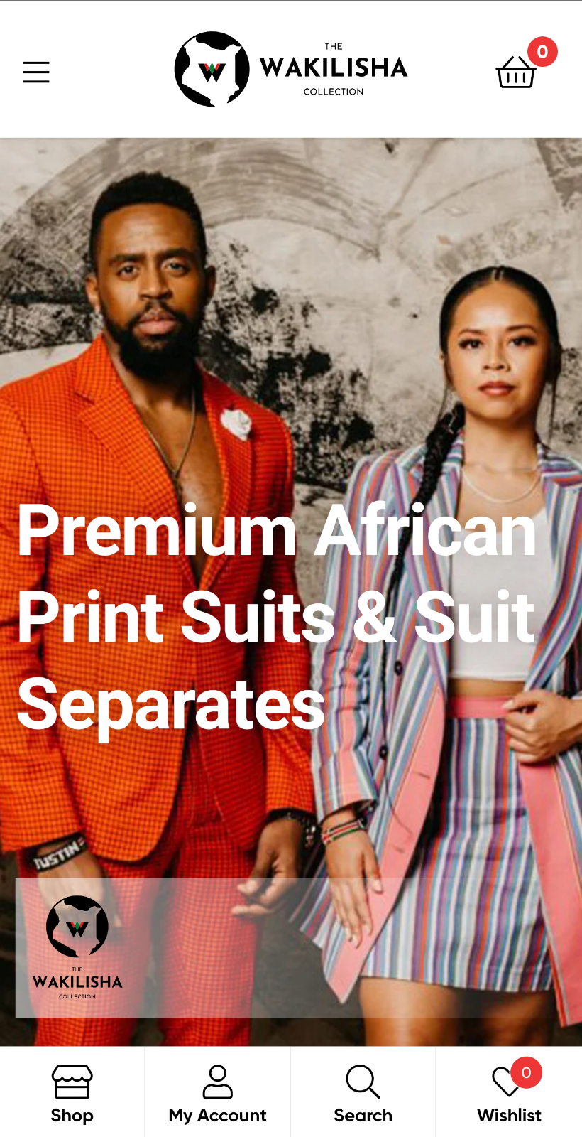 Wakilisha Collection product catalog and category page redesign