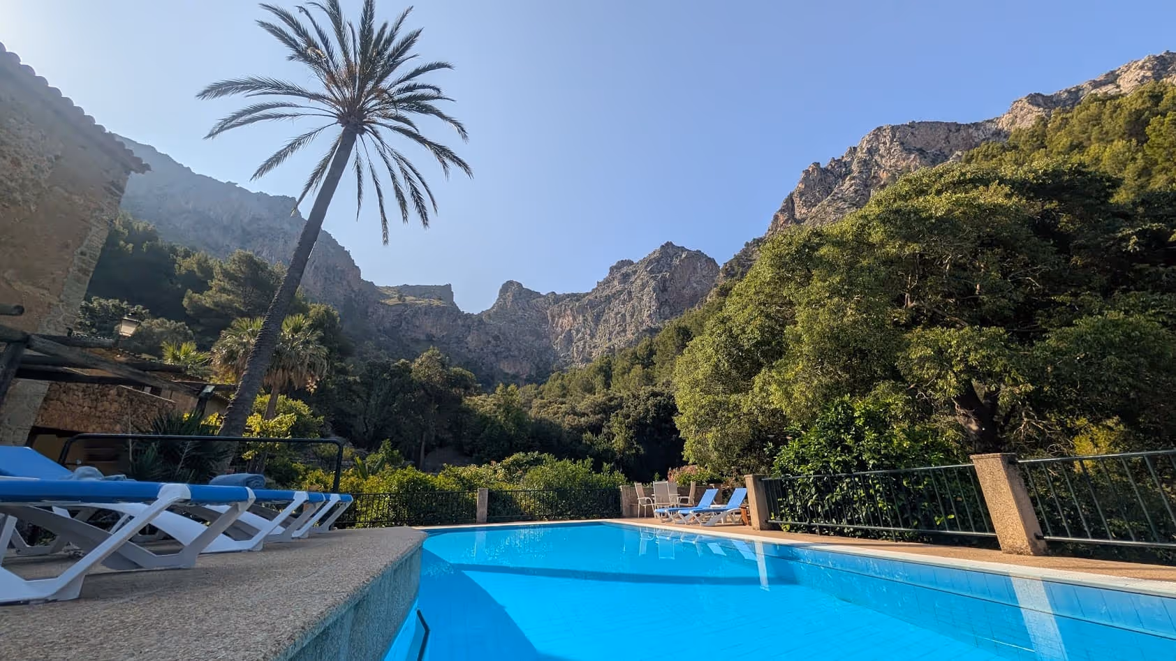 Pool view and mountains