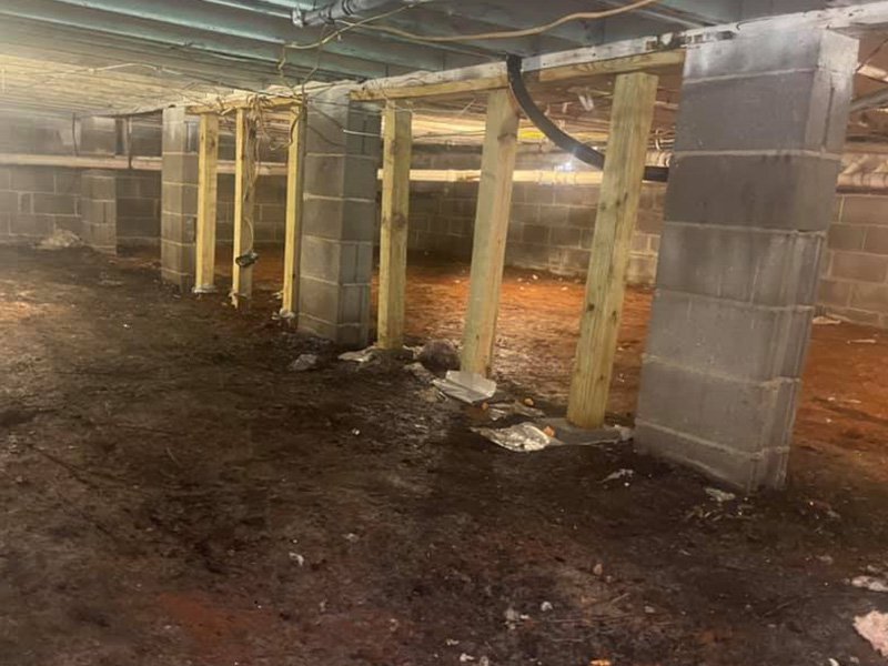 unfinished crawl space