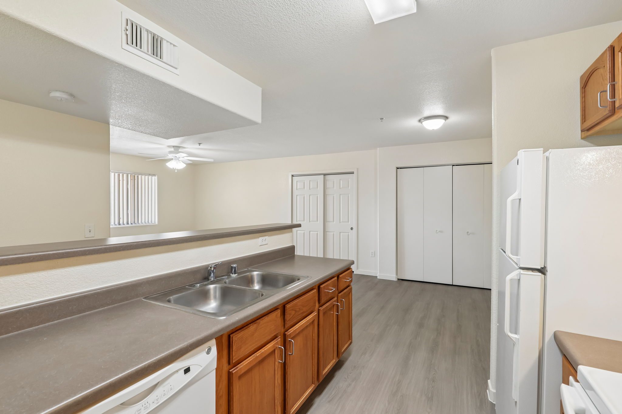 kitchen with white appliances
