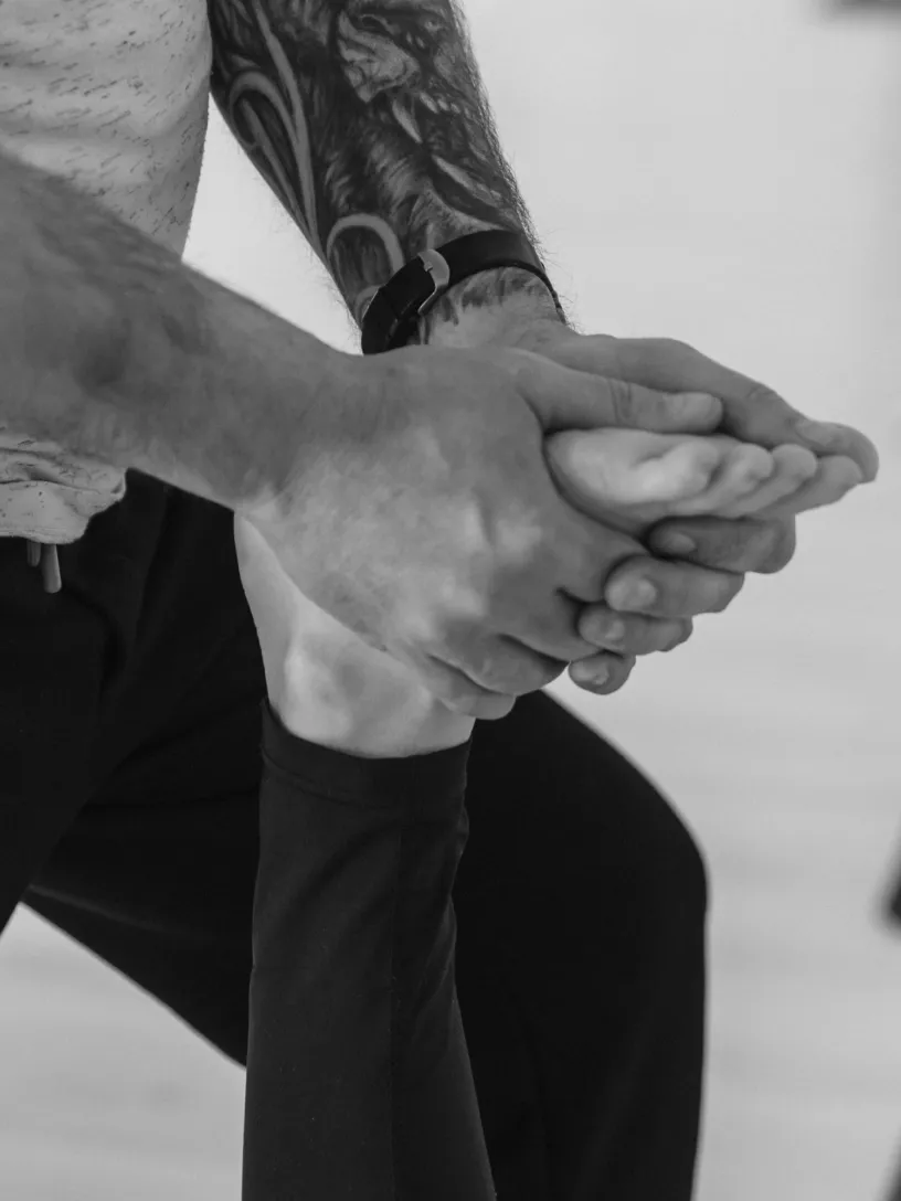 man having issue in his foot
