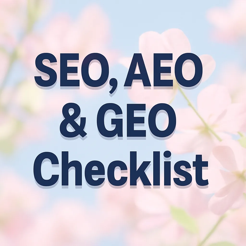 SEO, AEO & GEO checklist by Graceful Web Studio