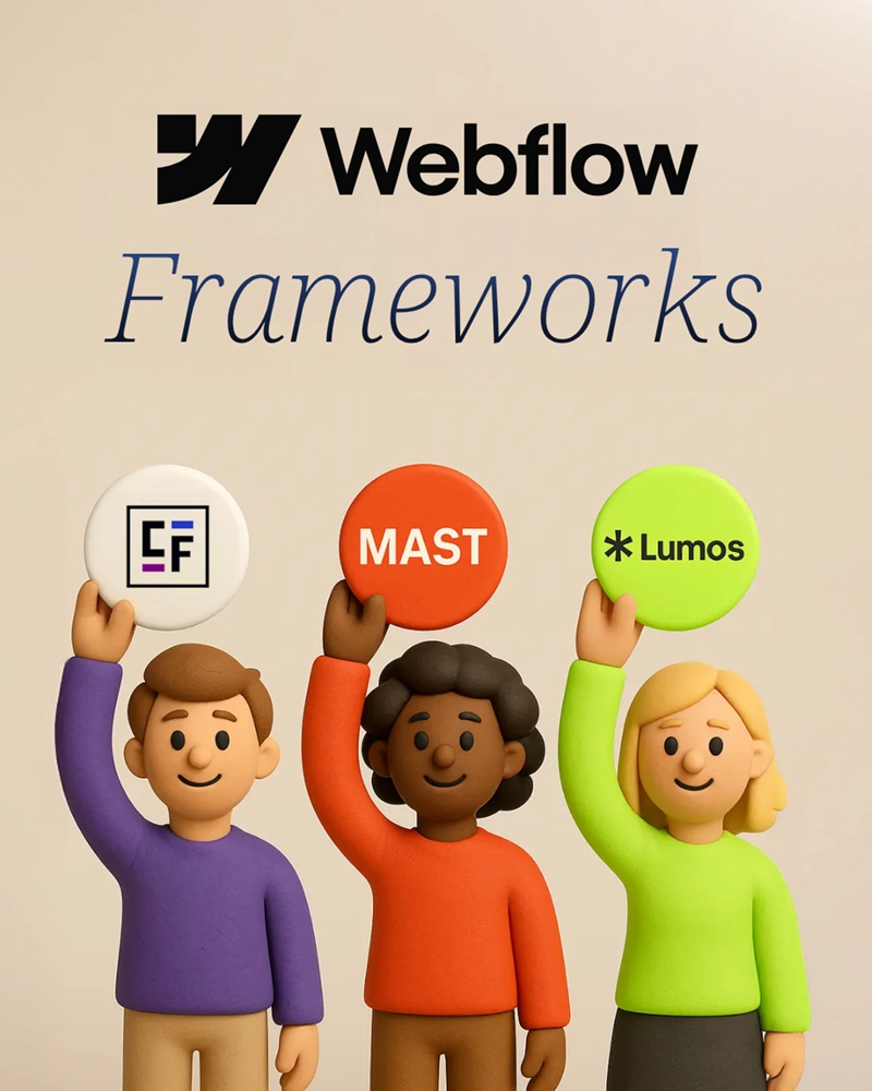 Webflow frameworks Client-First, MAST, and Lumos by Graceful Web Studio