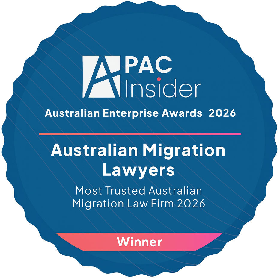 Winner of Most Trusted Australian Migration Law Firm 2023-2026