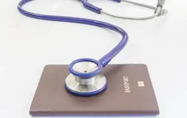 Passport with stethoscope