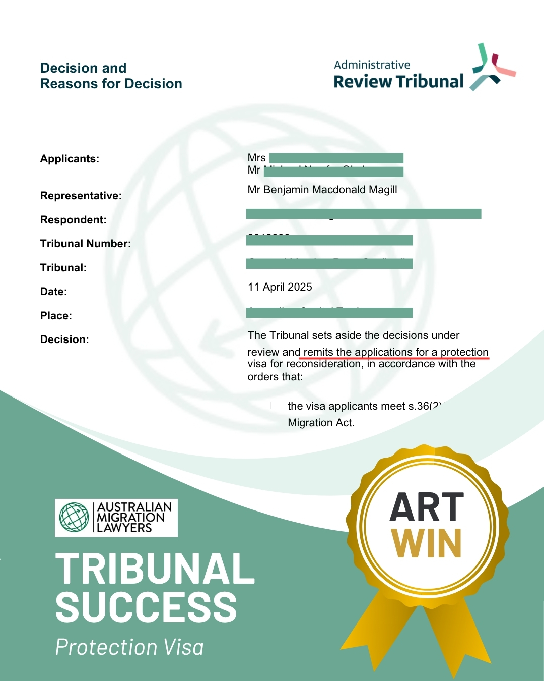 A Protection Visa Case - ART Appeal Victory Through Preparation  Evidence