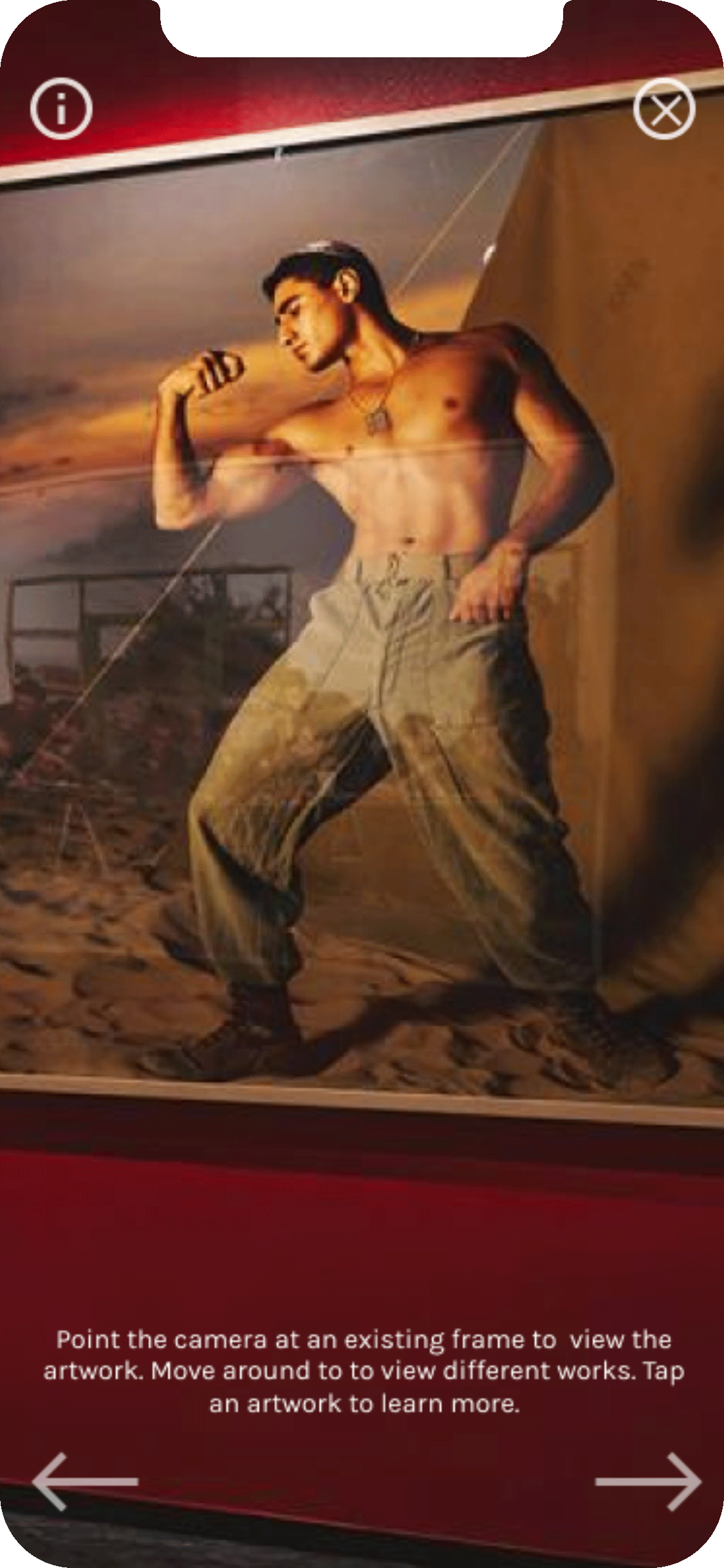 Screen depicting an AR feature.