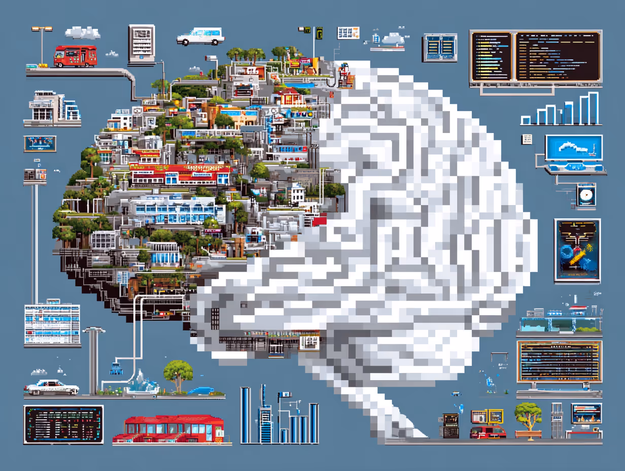 a cognitive operating system represented as a brain.